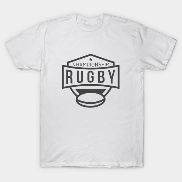 Rugby champion logo T-Shirt by Brainable ART